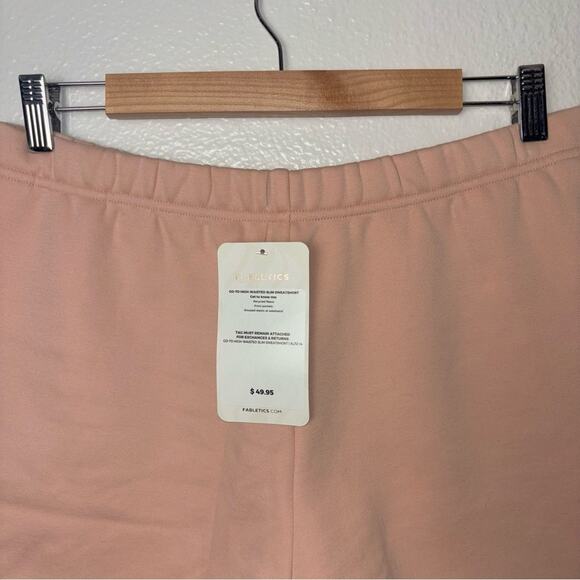 NWT Fabletics Go-To High-Waisted Slim Sweatshort Woman's Size XL -Oak - Picture 10 of 16